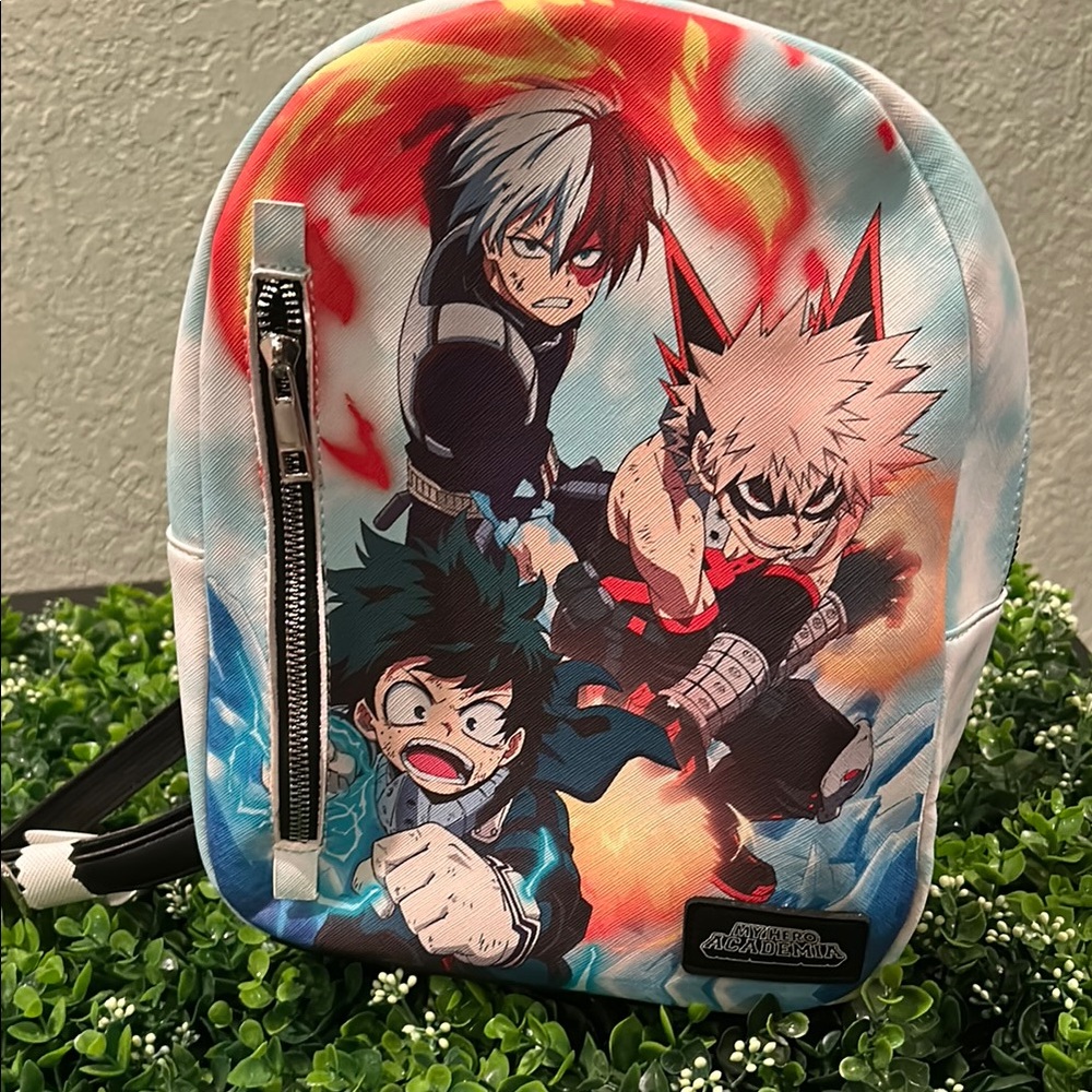 Hot Topic Red and Blue Anime Adventure Bag
